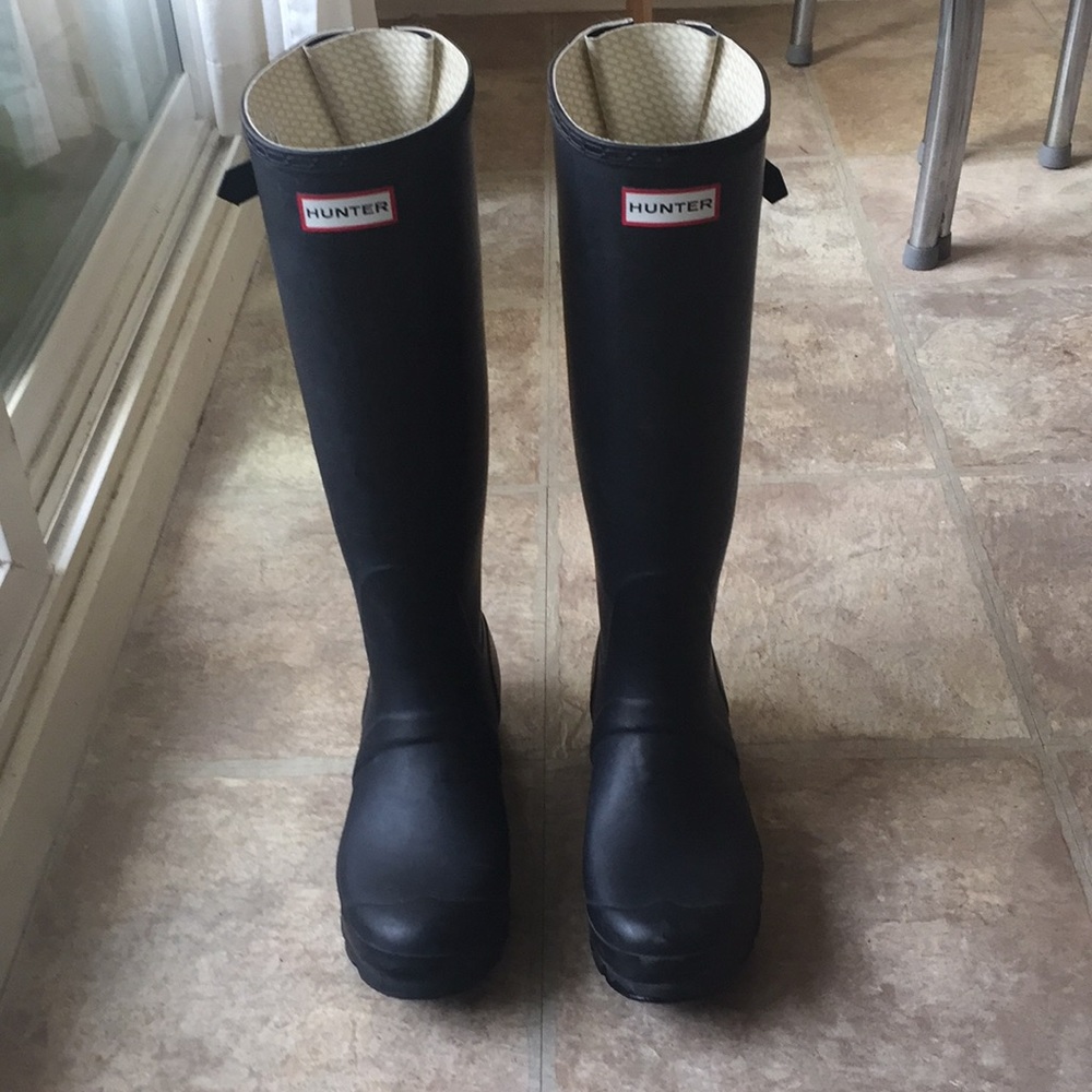 Matte Black Hunter Rain Boots